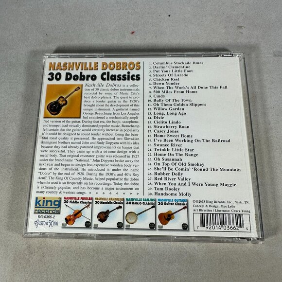 Nashville Dobros 30 Dobro Classics Instrumental CD King Records 2003 - Picture 2 of 4